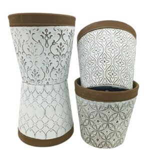 MACETA DE CERAMICA SET X 4 IMPORTADO