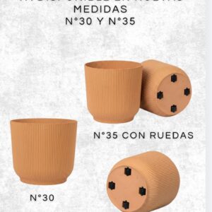 MACETA MILAN CON RUEDAS N°35 TA PLASTIC